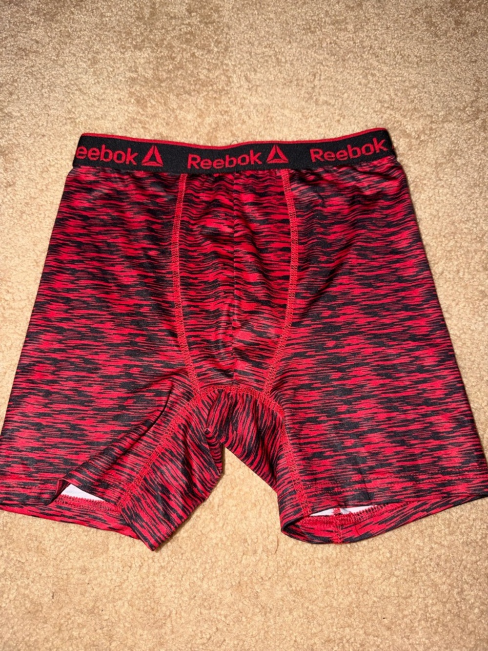 Reebok Red and Black Heathered Performance Boxer Briefs